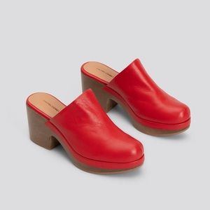 Rachel Comey Red Leather Bose Clog!
